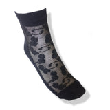 Chaussettes fleuries noires transparentes