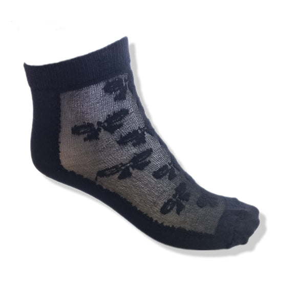 Chaussettes-collant petits noeuds noirs