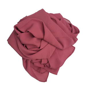 Hijab mousseline crêpe framboise