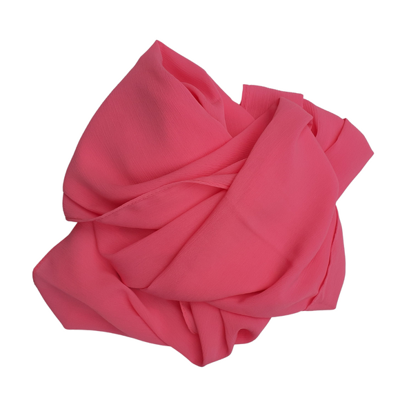 Hijab mousseline crêpe rose bonbon