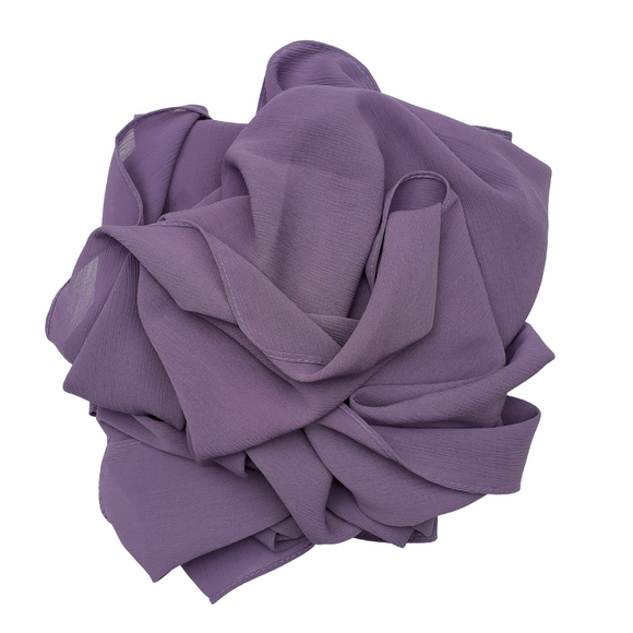 Hijab mousseline crêpe violet
