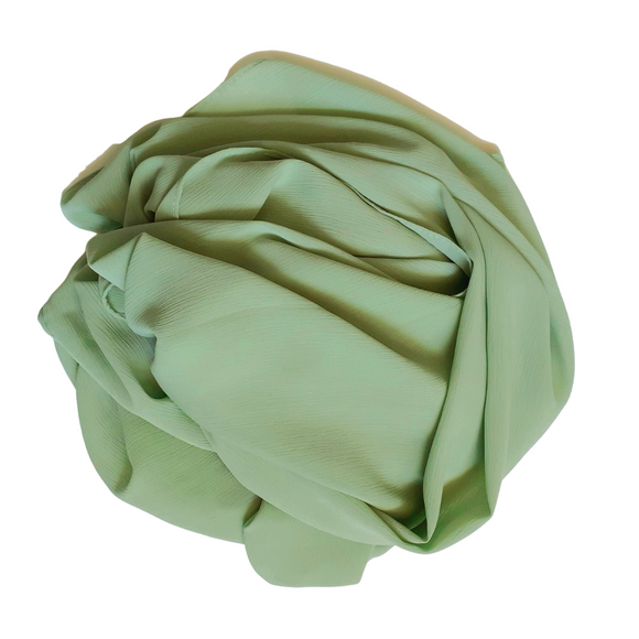 Hijab mousseline crêpe vert clair