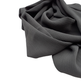 Hijab mousseline crêpe gris anthracite