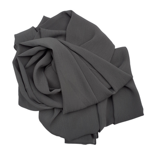 Hijab mousseline crêpe gris anthracite