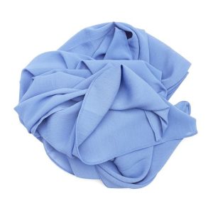 Hijab mousseline plissé bleu clair