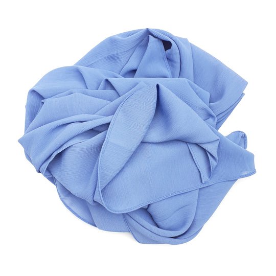 Hijab mousseline plissé bleu clair