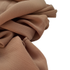 Hijab mousseline plissé café au lait