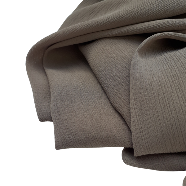 Hijab mousseline plissé cacao