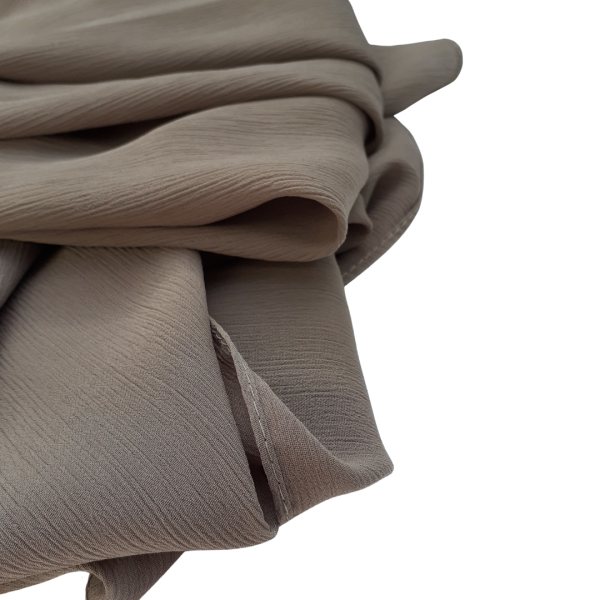 Hijab mousseline plissé cacao