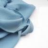 Hijab mousseline plissé bleu turquoise