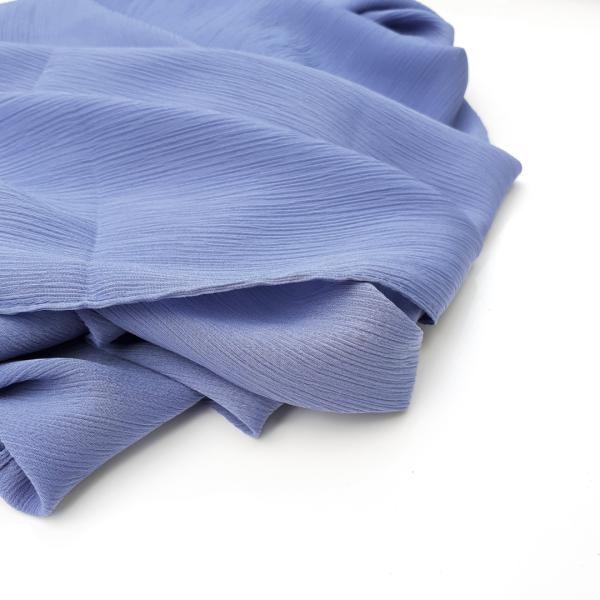 Hijab mousseline plissé bleu bébé