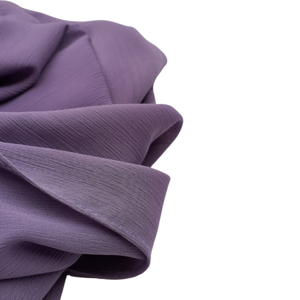 Hijab mousseline plissé violet