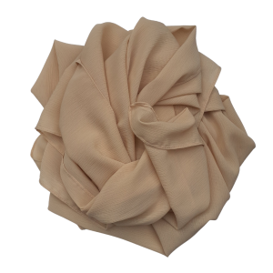 Hijab mousseline plissé crème