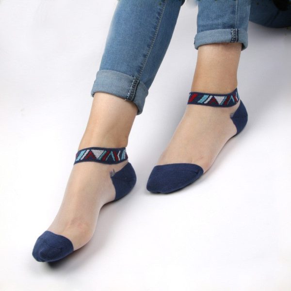 Chaussettes fantaisies transparentes