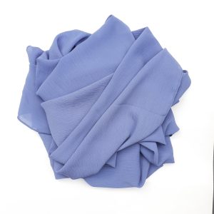 Hijab mousseline plissé bleu bébé