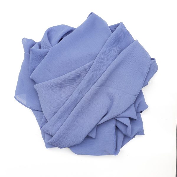 Hijab mousseline plissé bleu bébé