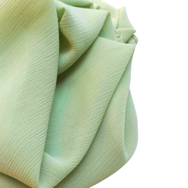 Hijab mousseline plissé vert clair