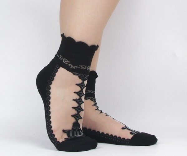 Chaussettes transparentes style henné